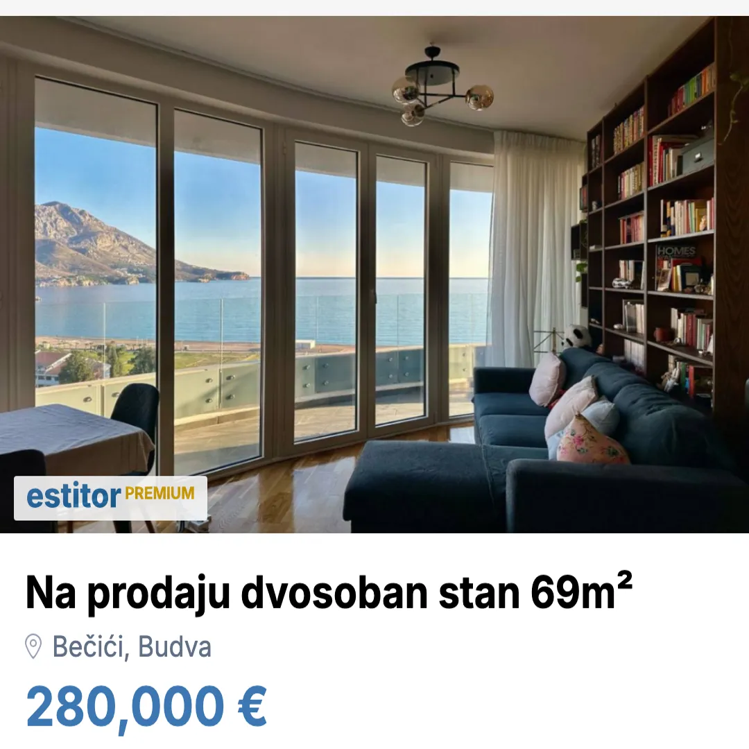Prodaja, dvosoban stan, 69m², Bečići, Budva