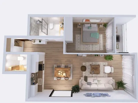 Sale, one bedroom apartment, 54m², Prčanj, Kotor - image 4