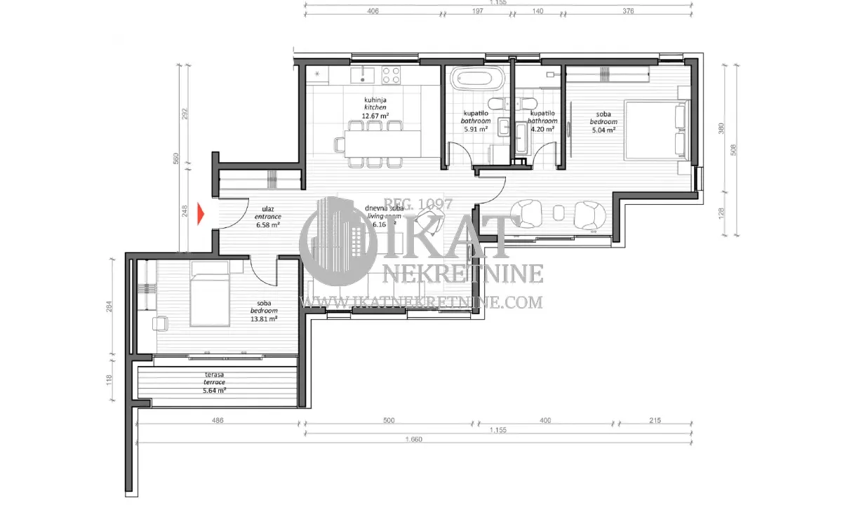 Prodaja, trosoban stan, 90m², Vračar Hram, Vračar Sve Podlokacije