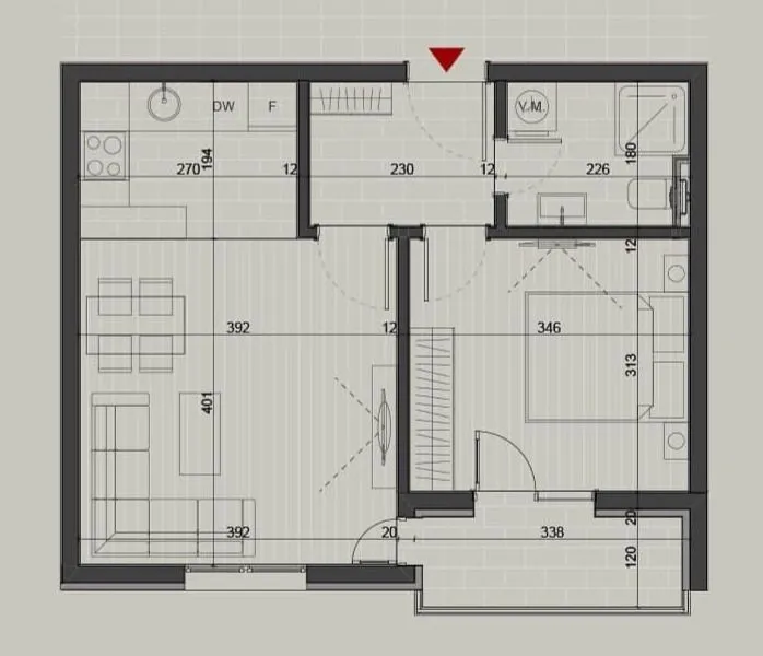 Prodaja, jednosoban stan, 43m², Zabjelo, Podgorica