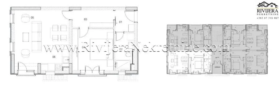Prodaja, jednosoban stan, 49m², Risan, Kotor