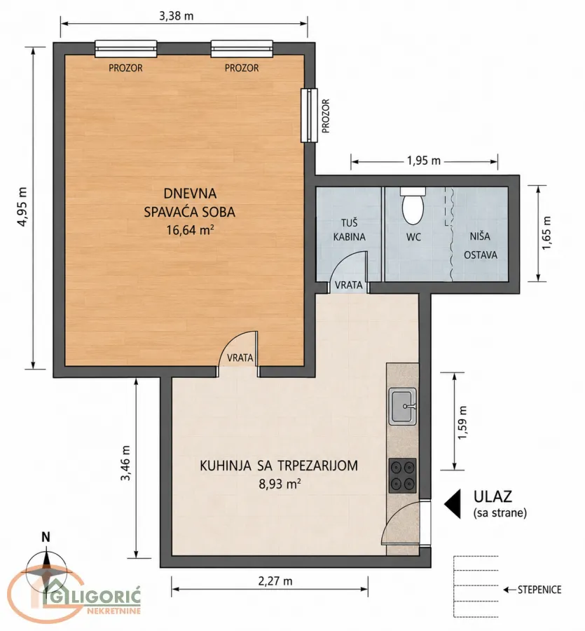 Prodaja, jednosoban stan, 27m², Zemun Sve Podlokacije, Beograd