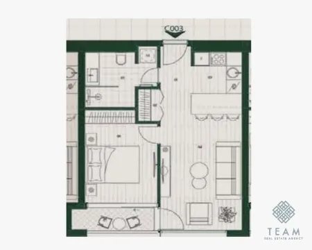 Prodaja, jednosoban stan, 44m², Mrčevac, Tivat - image 3