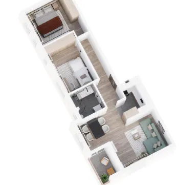 Prodaja, dvosoban stan, 61m², Pantelej, Niš