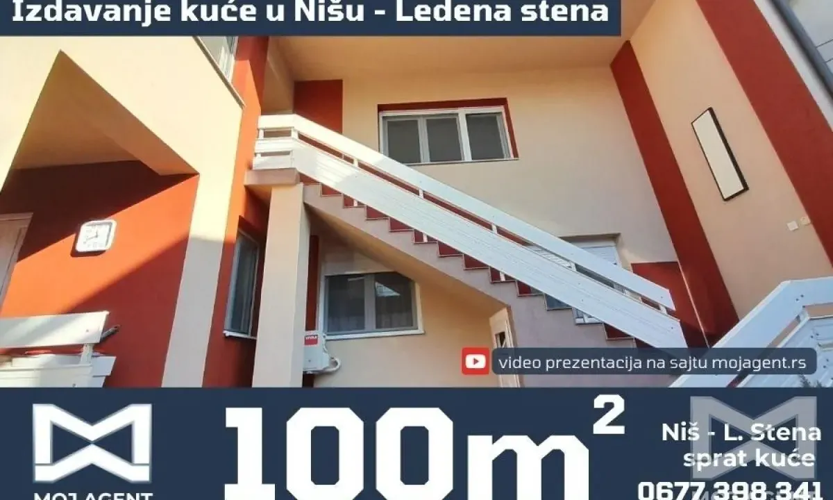 Izdavanje, kuća, 101m², Ledena Stena, Niš