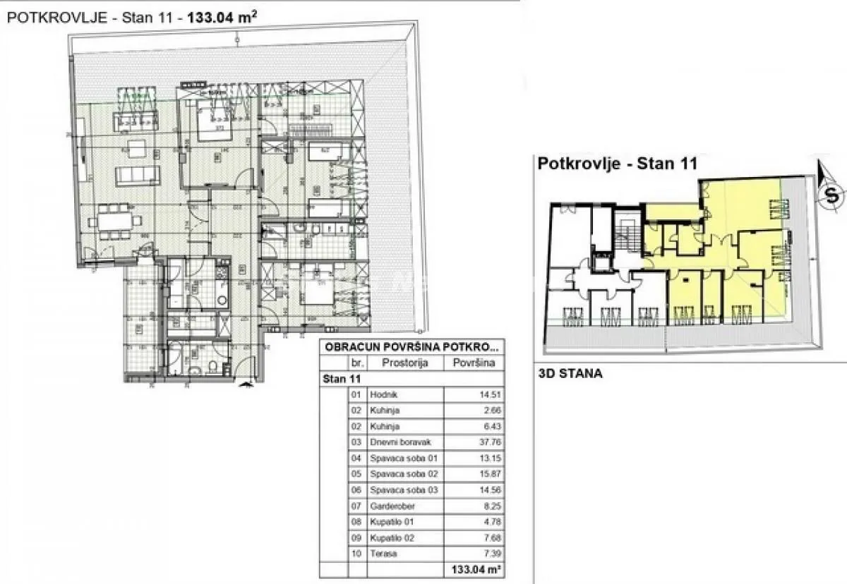 Prodaja, četvorosoban stan, 126m², Centar, Novi Sad