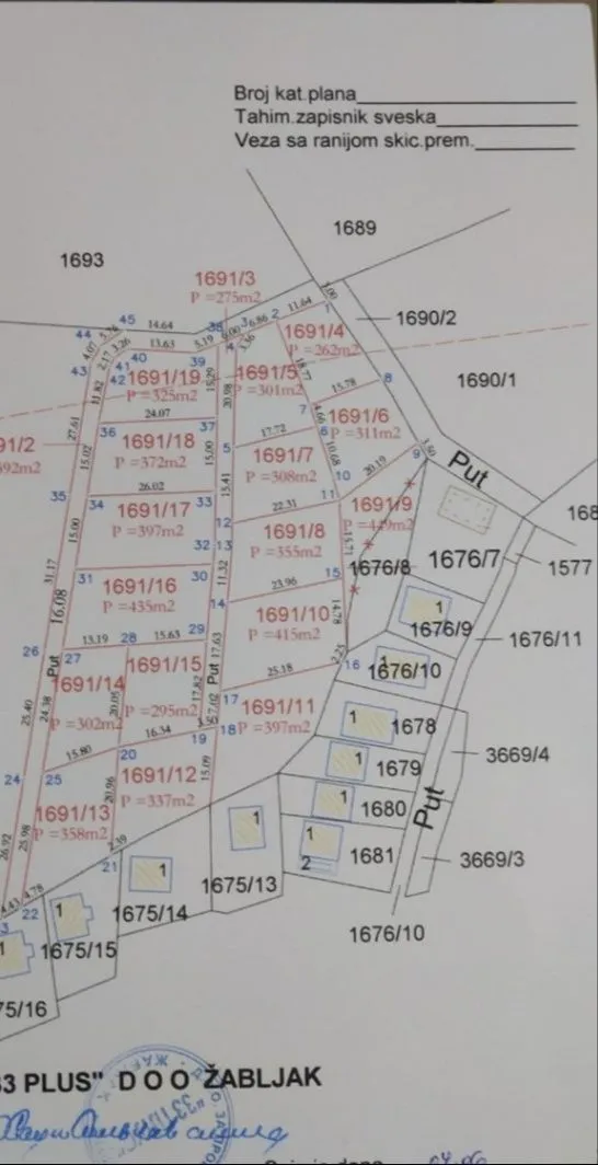 Prodaja, plac, 5200m², Borje, Žabljak