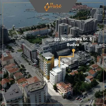 Aerial view of the city and the building location in Budva. - image 6