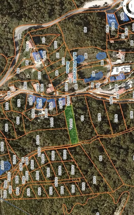 Prodaja, plac, 1000m², Budva, Crna Gora