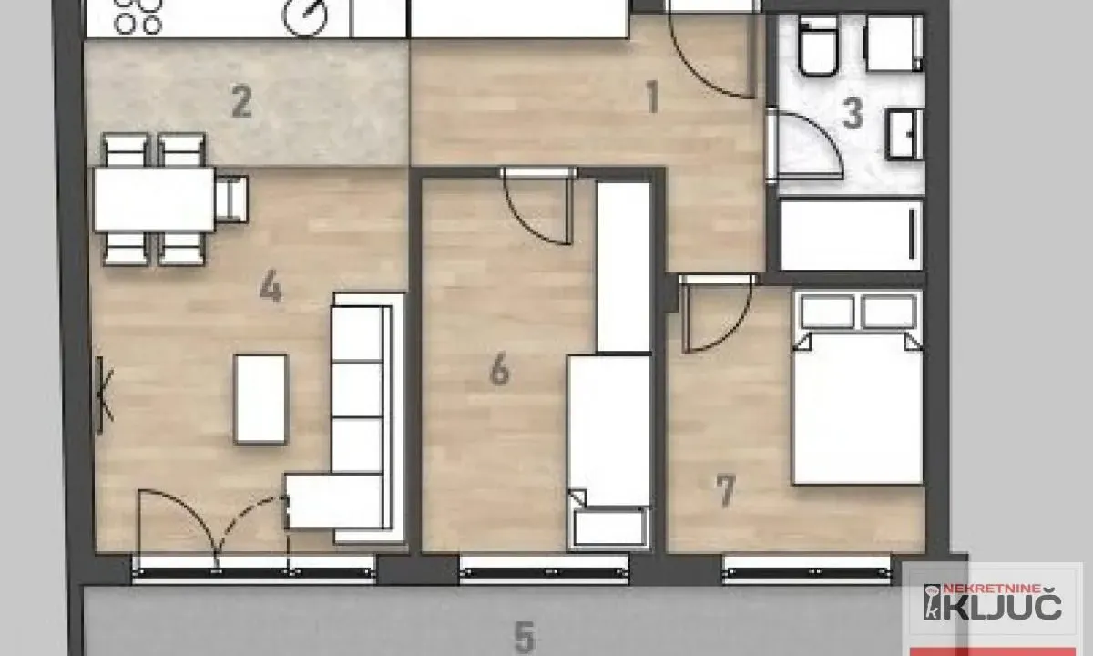 Prodaja, dvosoban stan, 60m², Salajka, Novi Sad Sve Podlokacije