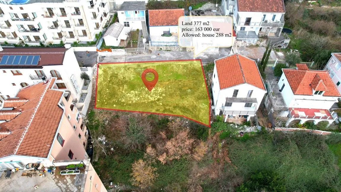 Prodaja, plac, 377m², Podkošljun, Budva