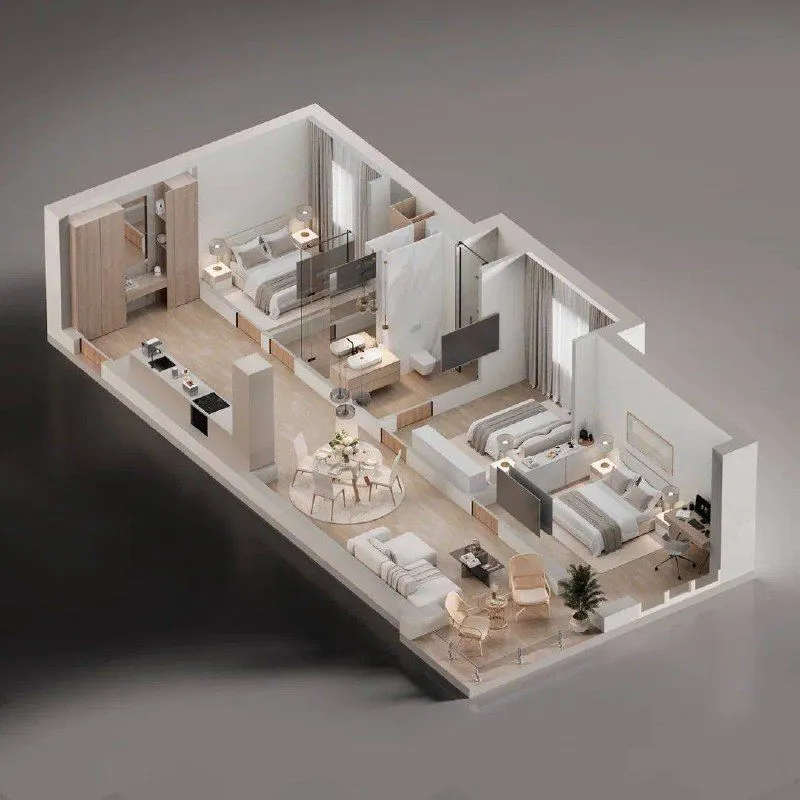 Sale, one bedroom apartment, 52m², Bečići, Budva