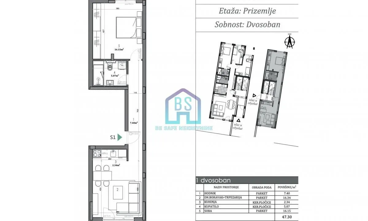 Prodaja, jednosoban stan, 46m², Telep, Novi Sad Sve Podlokacije
