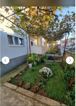 Dvorište kuće sa malom baštom i vinovom lozom. - image 5