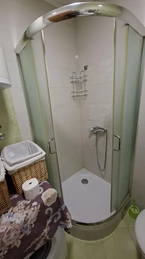 Kupatilo sa tuš kabinom.