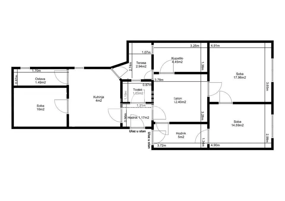 Sale, three bedroom apartment, 75m², Kalenić Pijaca, Vračar Sve Podlokacije