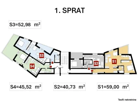 Sale, two bedroom apartment, 59m², Trebinje, Kuršumlija - image 6
