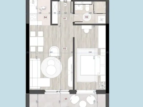 Sale, one bedroom apartment, 51m², Bjeliši, Bar - image 5