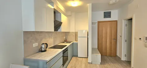 Moderna kuhinja sa bijelim elementima i ugradnim aparatima u sklopu stana. - image 4