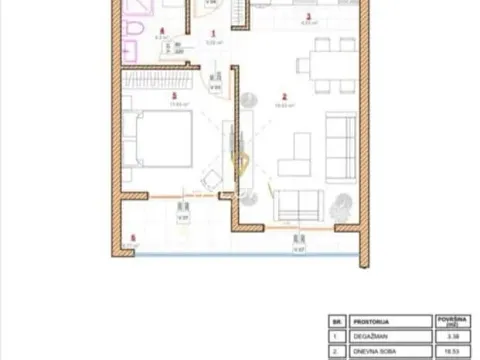 Prodaja, jednosoban stan, 48m², Pinješ, Ulcinj - image 2