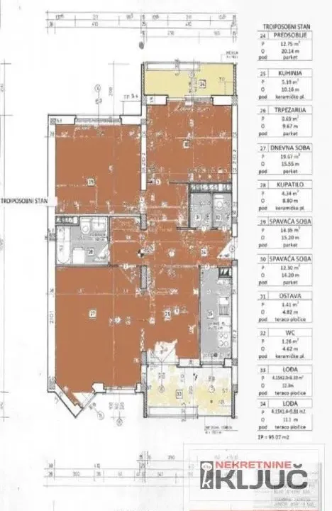 Prodaja, trosoban stan, 86m², Centar, Novi Sad