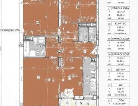 Sale, three bedroom apartment, 86m², Centar, Novi Sad