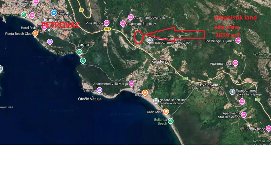Sale, land lot, 3659m², Buljarica, Budva