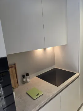 Moderna kuhinja sa ugradnom pločom i elementima. - image 16