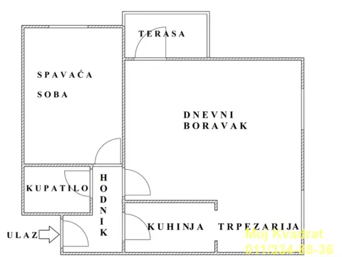 Sale, two bedroom apartment, 50m², Voždovac Sve Podlokacije, Beograd - image 10