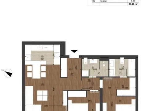 Prodaja, dvosoban stan, 80m², Podgorica, Crna Gora - image 11