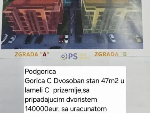 Prodaja, dvosoban stan, 47m², Podgorica, Crna Gora - image 3