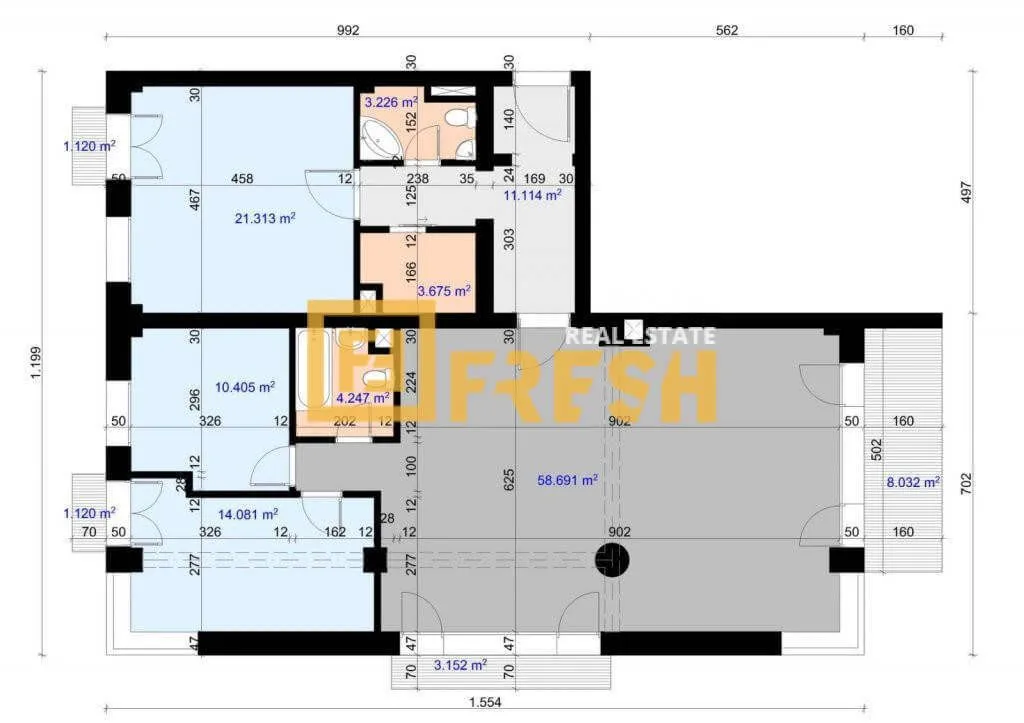 Prodaja, trosoban stan, 138m², Preko Morače, Podgorica