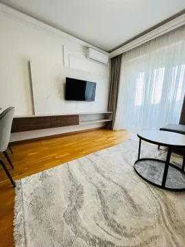 Dnevna soba sa TV-om, klima uređajem i izlazom na terasu. - image 7