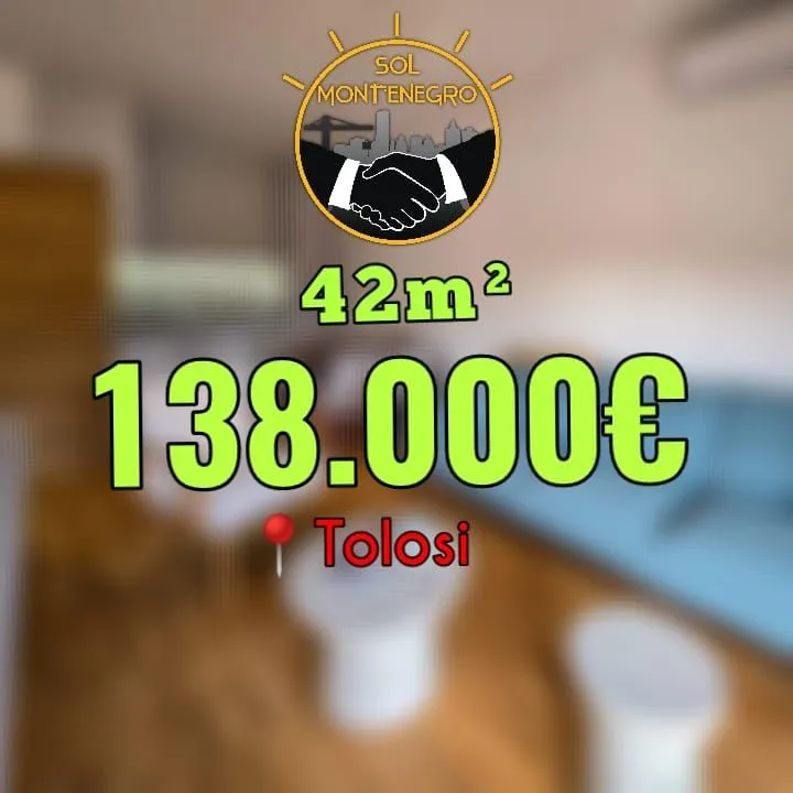 Prodaja, dvosoban stan, 42m², Tološi, Podgorica