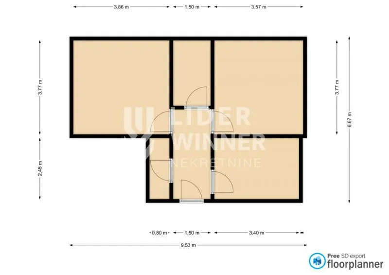 Sale, two bedroom apartment, 107m², Uciteljsko Naselje, Zvezdara Sve Podlokacije