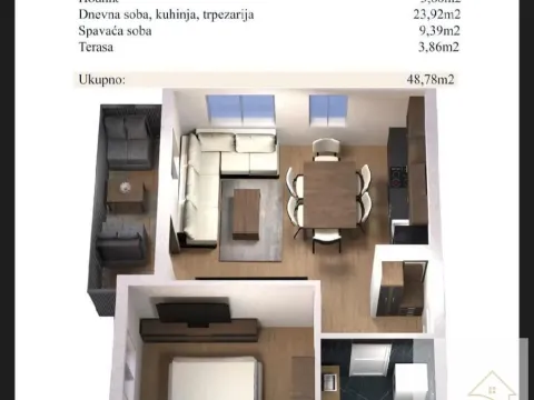 Prodaja, dvosoban stan, 48m2, Novi Banovci, Stara Pazova Prodaja, dvosoban stan, 48m2, Novi Banovci, Stara Pazova