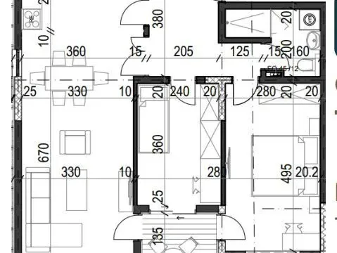 Sale, two bedroom apartment, 71m², Radanovići, Kotor - image 3