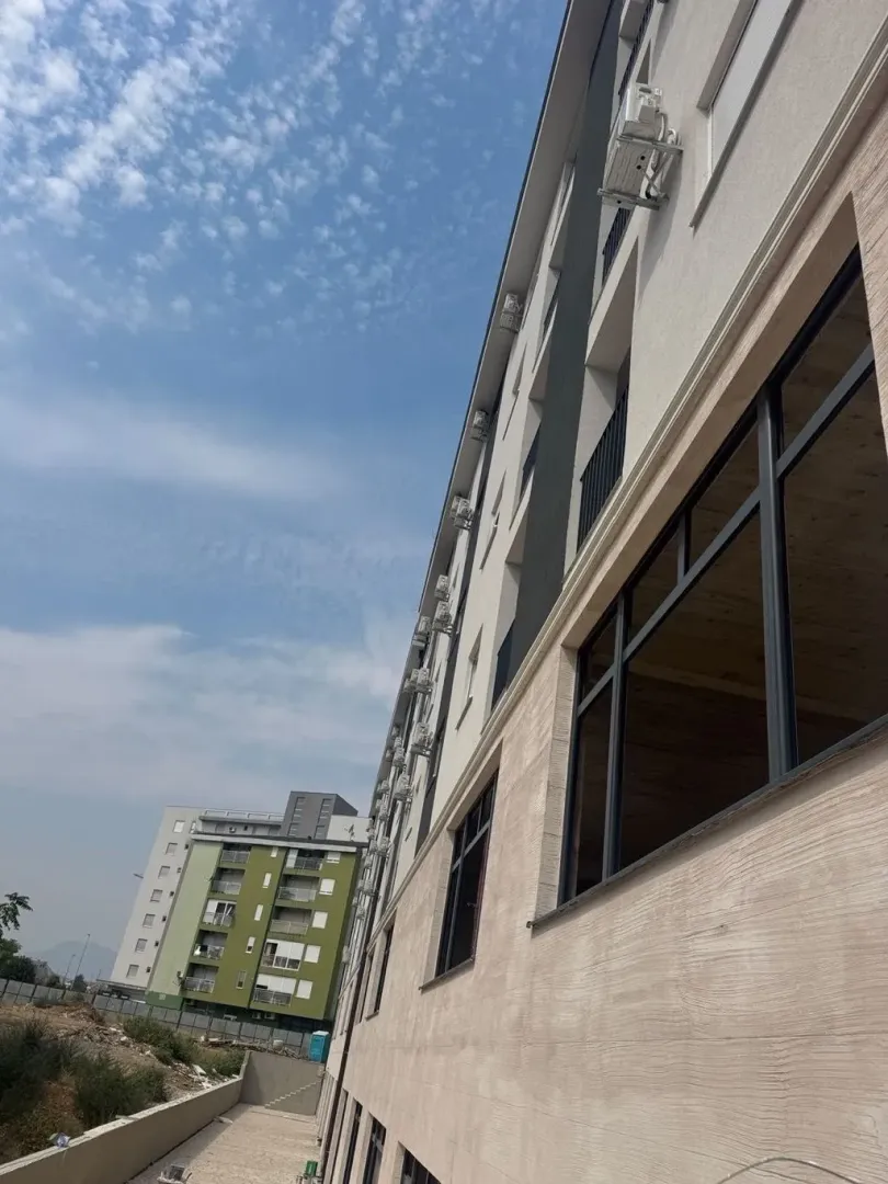 Exterior view of a modern residential building.