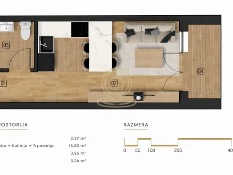 Sale, one bedroom apartment, 22m², Vrnjačka Banja, Srbija - image 3