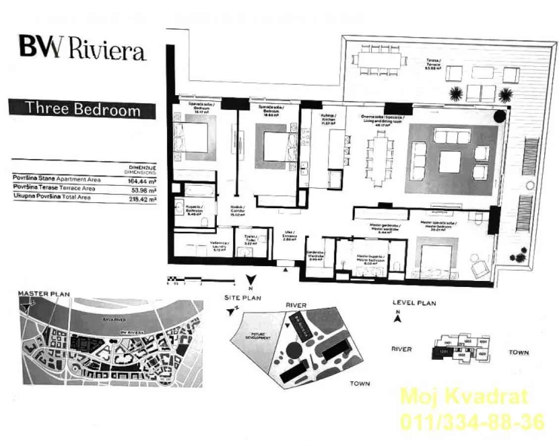 Sale, four bedroom apartment, 218m², Savski Venac, Beograd
