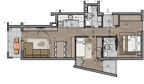 Sale, three bedroom apartment, 65m², Medijana, Niš - image 3