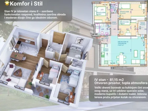 Prodaja, četvorosoban stan, 82m², Zemun Kalvarija, Zemun Sve Podlokacije - image 6