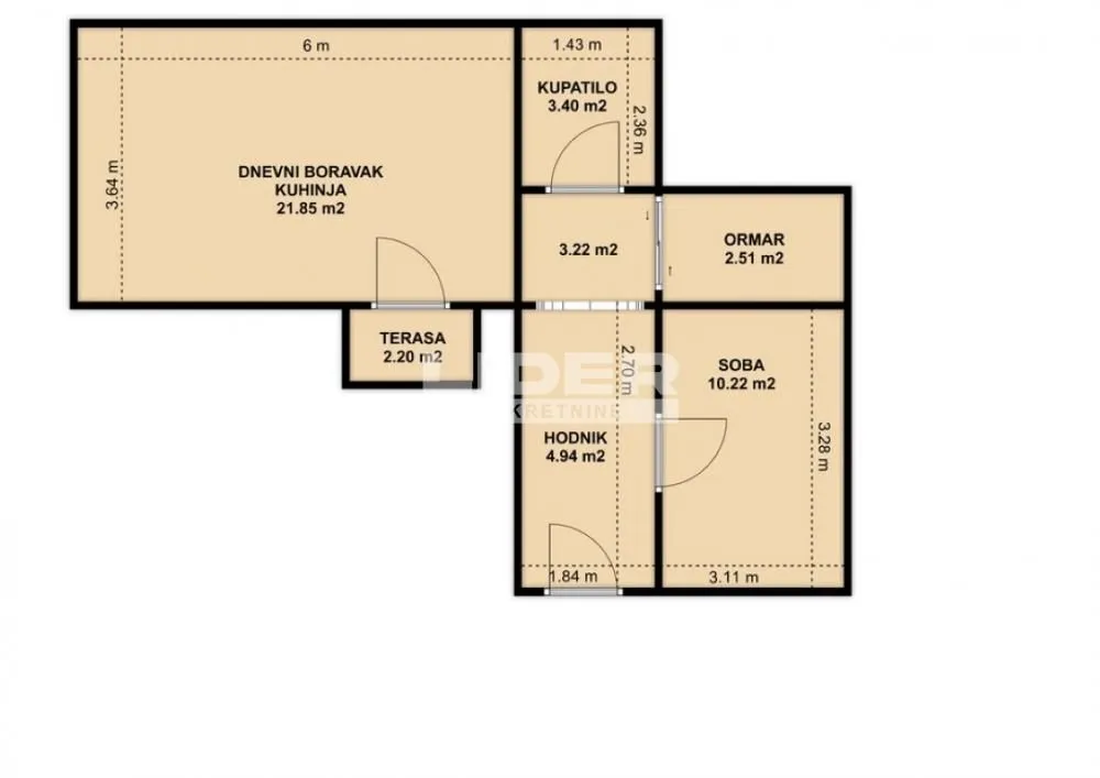 Prodaja, jednosoban stan, 50m², Zeleni Venac, Beograd