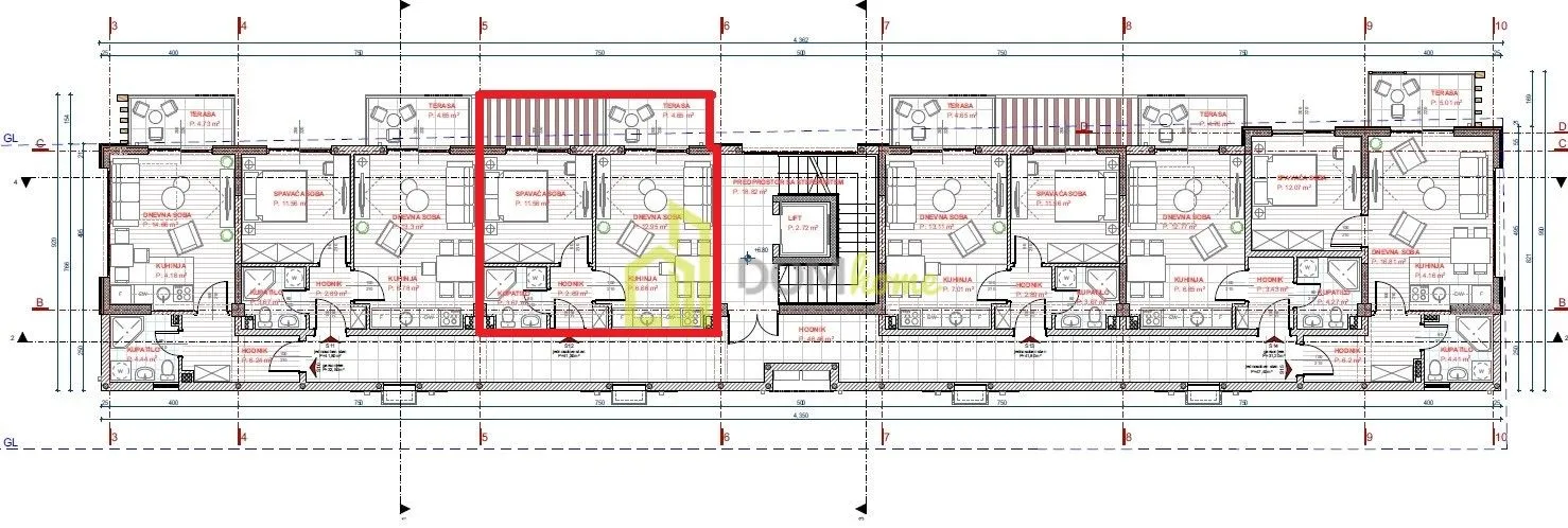 Sale, one bedroom apartment, 46m², Momišići, Podgorica