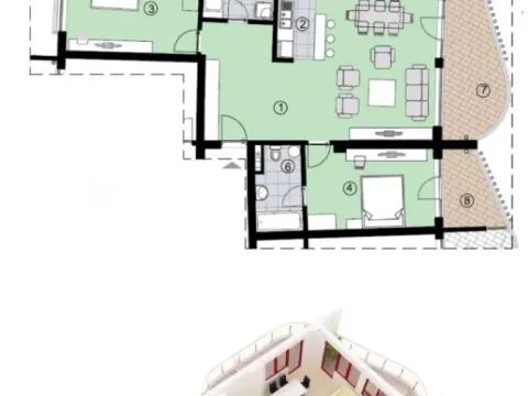 Sale, one bedroom apartment, 58m², Bečići, Budva - image 8