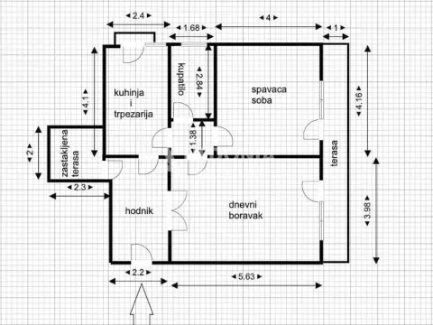 Sale, two bedroom apartment, 77m², Novi Beograd Blok 1 Fontana, Novi Beograd Sve Podlokacije - image 13