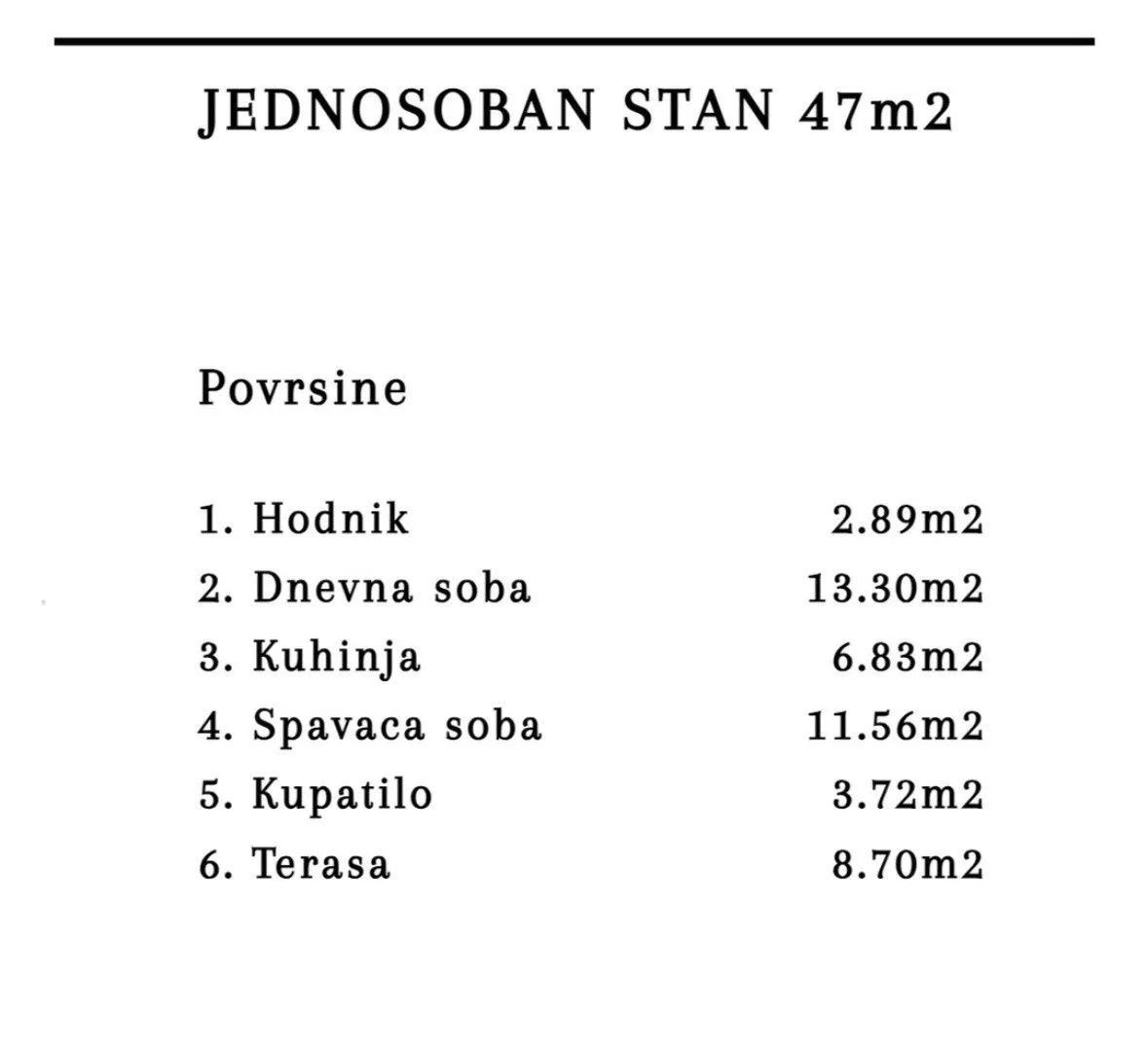 Prodaja, jednosoban stan, 47m², Momišići, Podgorica