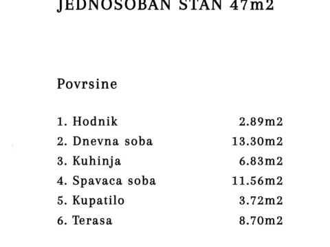 Sale, one bedroom apartment, 47m², Momišići, Podgorica - image 3