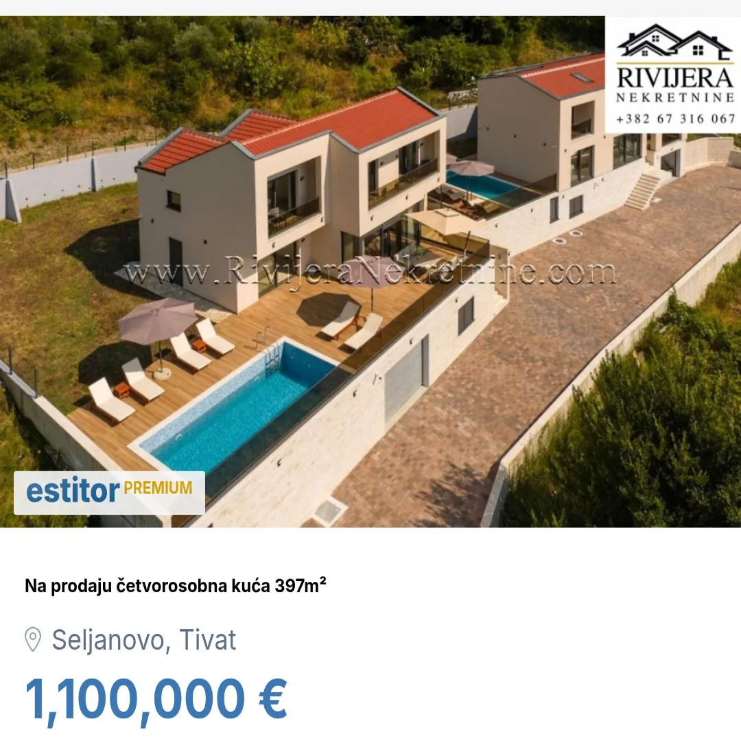 Prodaja, kuća, 397m², Seljanovo, Tivat