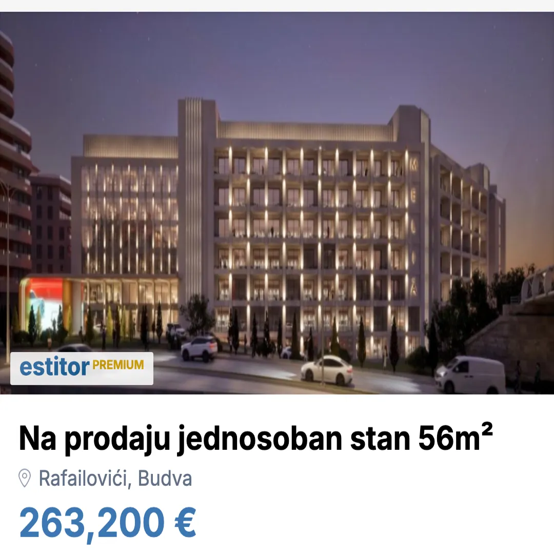 Sale, one bedroom apartment, 56m², Rafailovići, Budva